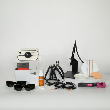 Bronze Permanent Jewelry Starter Kit with a Black Stylus