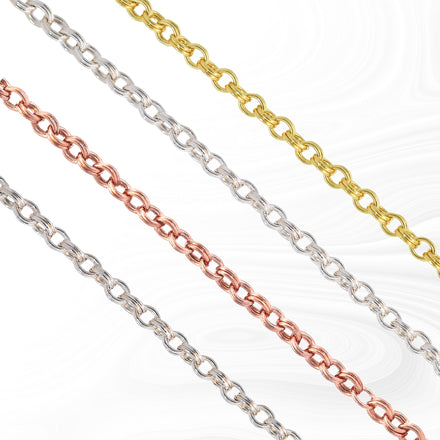 Olivia Permanent Jewelry Chain, Double Cable Design, Double Links, Available in Gold Filled and Silver
