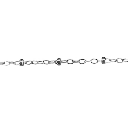 Paisley Permanent Jewelry Chain, Flat Cable Design, Oval Links, Available in Gold Filled and Sterling Silver