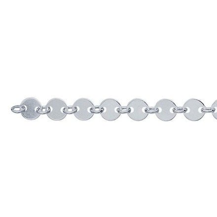 Shaylee Permanent Jewelry Chain, Disk Design, Small Round Links, Available in Gold Filled and Silver