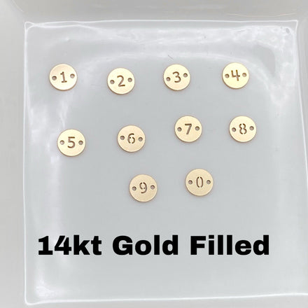 Number Connector 6mm - Gold Filled - L36G