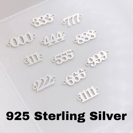 Angel Number Connectors - Sterling Silver - L34S