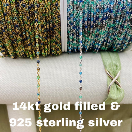 Ocean Enamel Chain - Dot Cable - E21