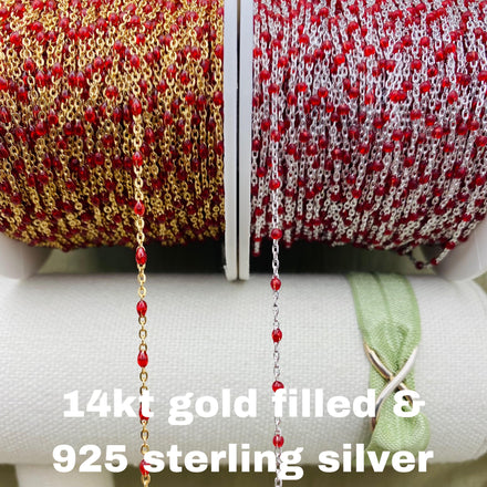 Red Enamel Chain - Dot Cable - E6
