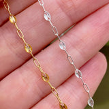 Clear Enamel Chain - Sunburst - E29