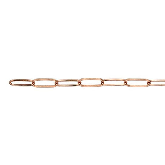Chloe Permanent Jewelry Chain, Oval Cable Design, Flat Oval Links, Available in Gold Options and Silver