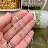Clear Enamel Chain - Sunburst - E29