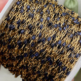 Cobalt Blue Enamel Chain - Sunburst - E26