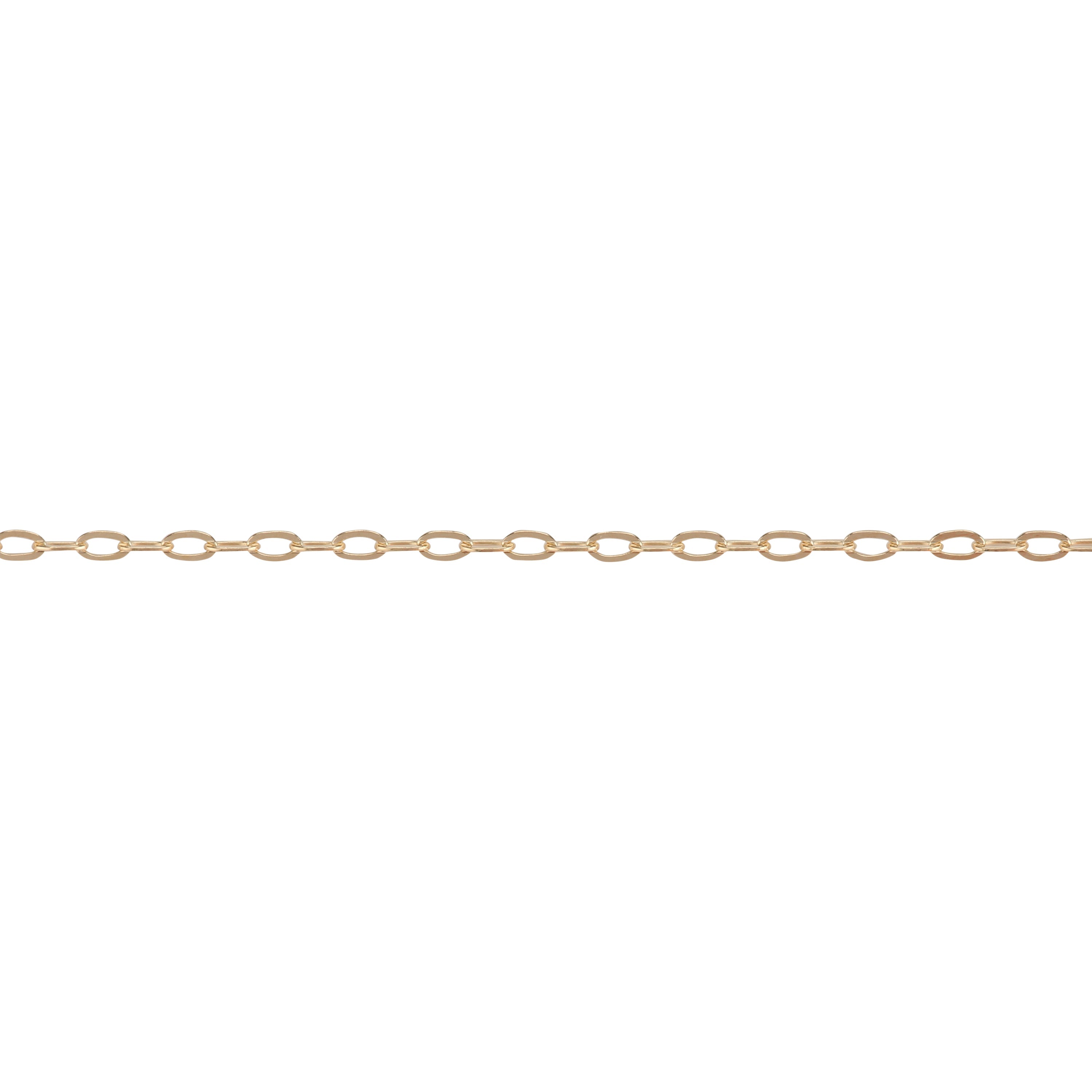 Small Rounded Paperclip, 3mm, 14k Gold-Filled for Permanent Jewelry "Oscar"