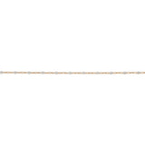 Pure White Paperclip Enamel Gold Fill Chain, 1.5MM, Chain for Permanent Jewelry