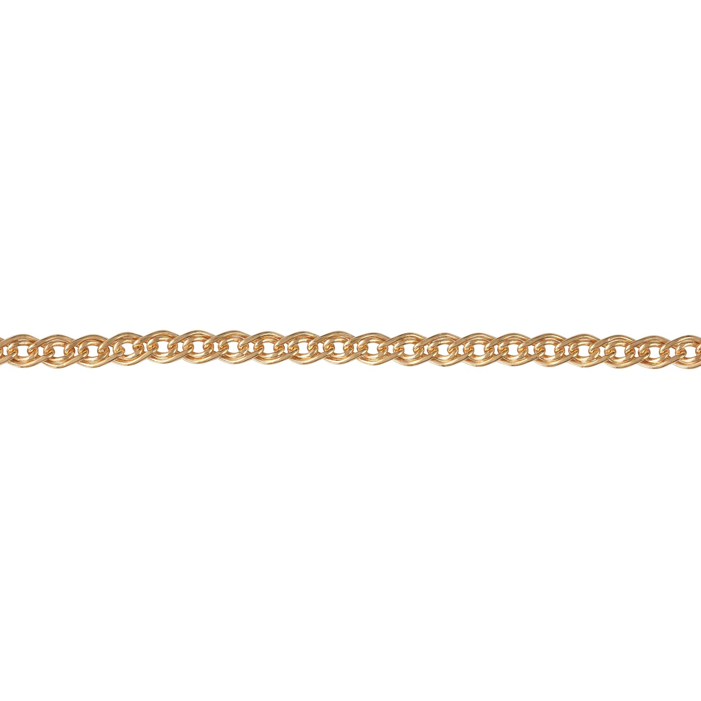 Double Link in Loop 2.5MM, 14/20 Gold Fill, Chain for Permanent Jewelry, "Double Helix"