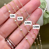 Mixed Metal Satellite Chain 1.35mm - C30