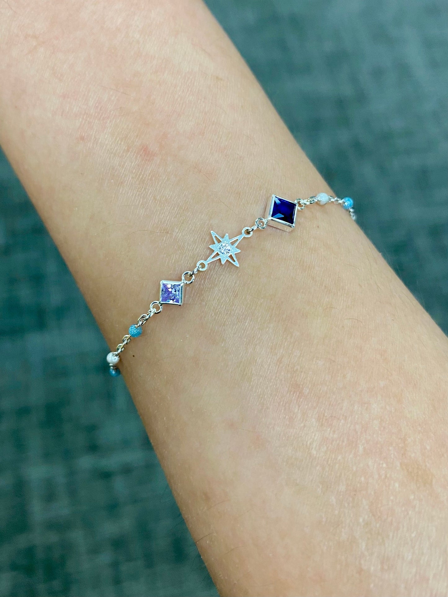 Luxe Diamond 4mm Birthstone Connectors - Sterling Silver - B33S - Luxe Colors