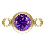 Birthstone Connectors, Gold Filled 14k, 4mm, For Permanent Jewelry