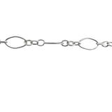 Aspen Permanent Jewelry Chain, Oval Design, Long and Small Links, Available in Gold Filled and Silver