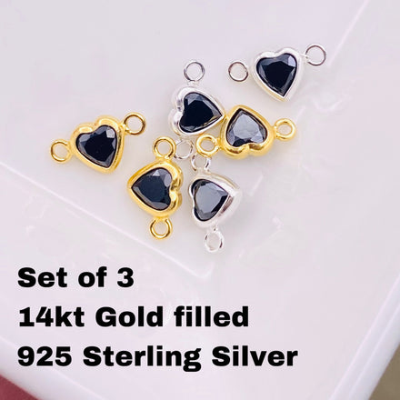 Black Heart Connector - 3 pack - B40