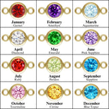 Birthstone Connectors, Gold Filled 14k, 4mm, For Permanent Jewelry