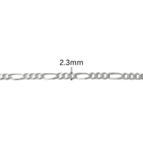 Figaro Chain - 2.3MM | Sterling Silver