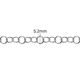 Diamond Cut Rolo Chain – 5.2MM | Sterling Silver