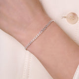 Diamond Cut Double Rhombus Chain - 3MM | Sterling Silver
