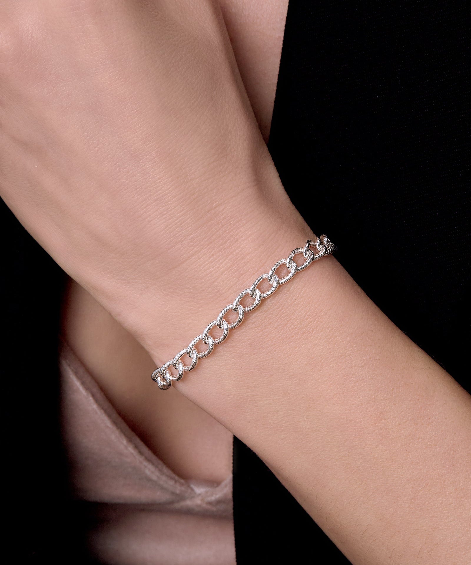 Elongated Twisted Curb Chain - 6MM | Sterling Silver