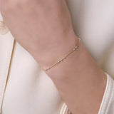 3+2 Satellite Chain - 1.1MM with 2MM Beads | Mixed Metal
