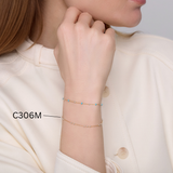 3+2 Satellite Chain - 1.1MM with 2MM Beads | Mixed Metal