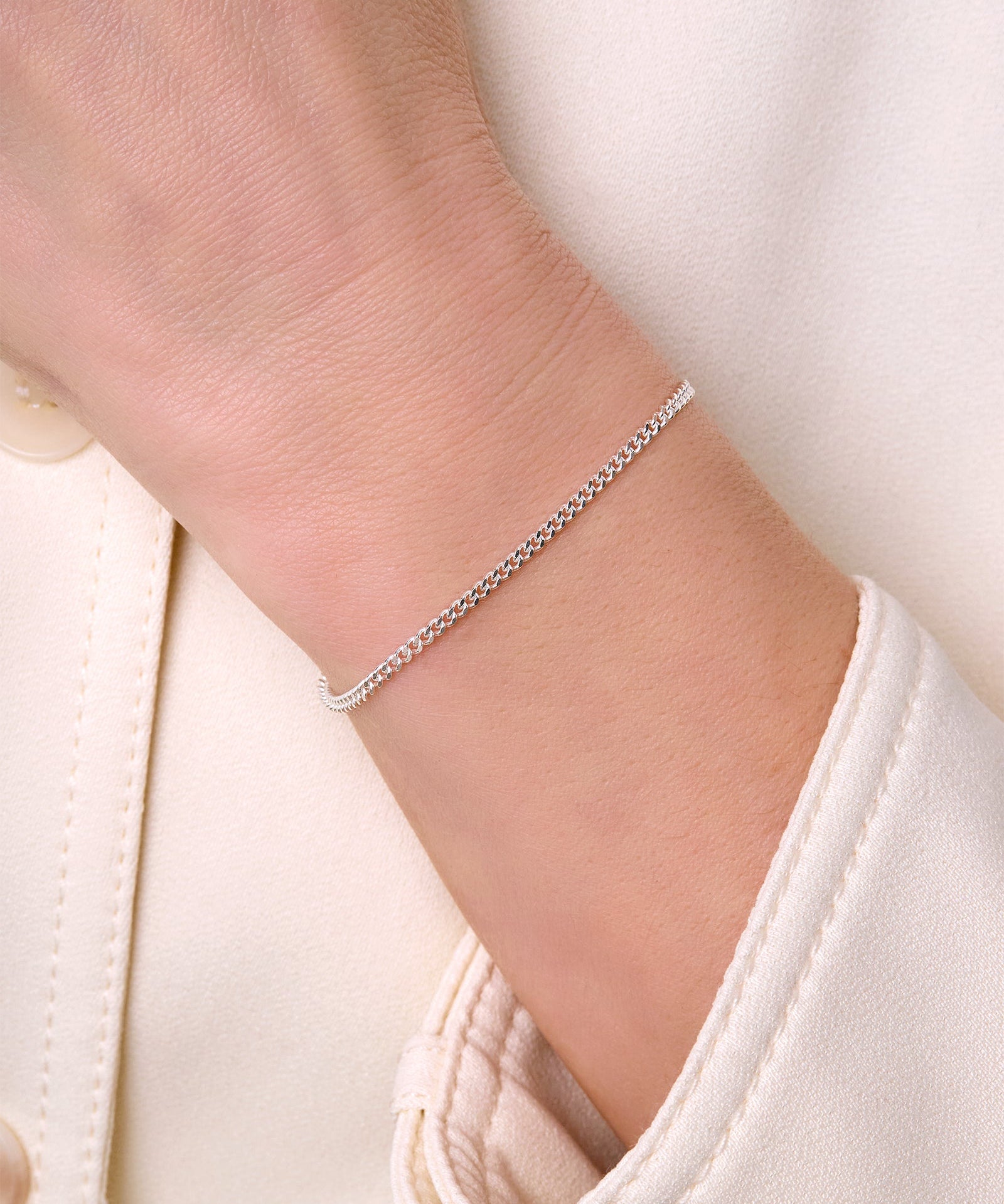 Diamond Cut Curb Chain - 2MM | Sterling Silver