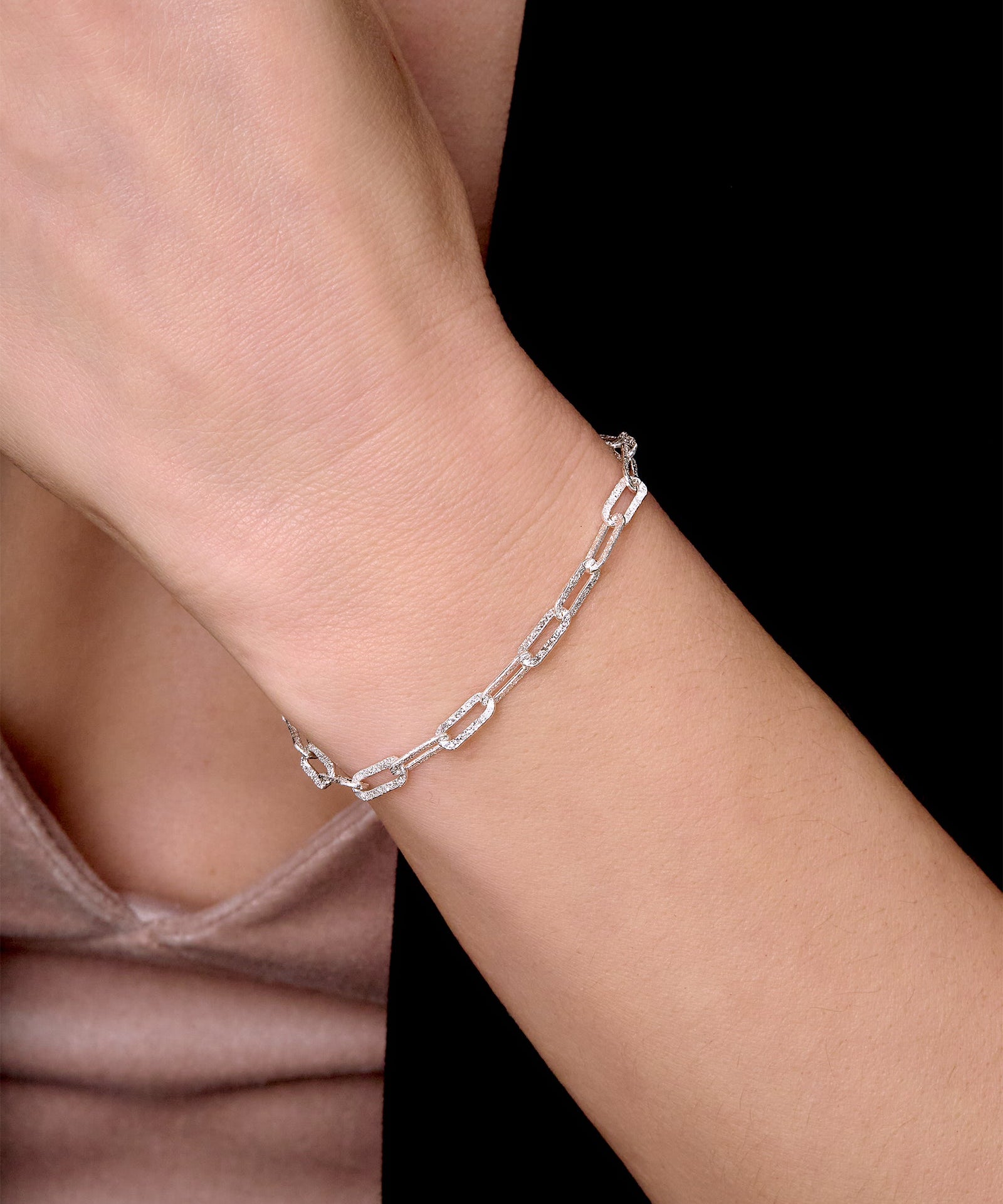 Diamond Cut Paper Clip Chain - 4MM | Sterling Silver