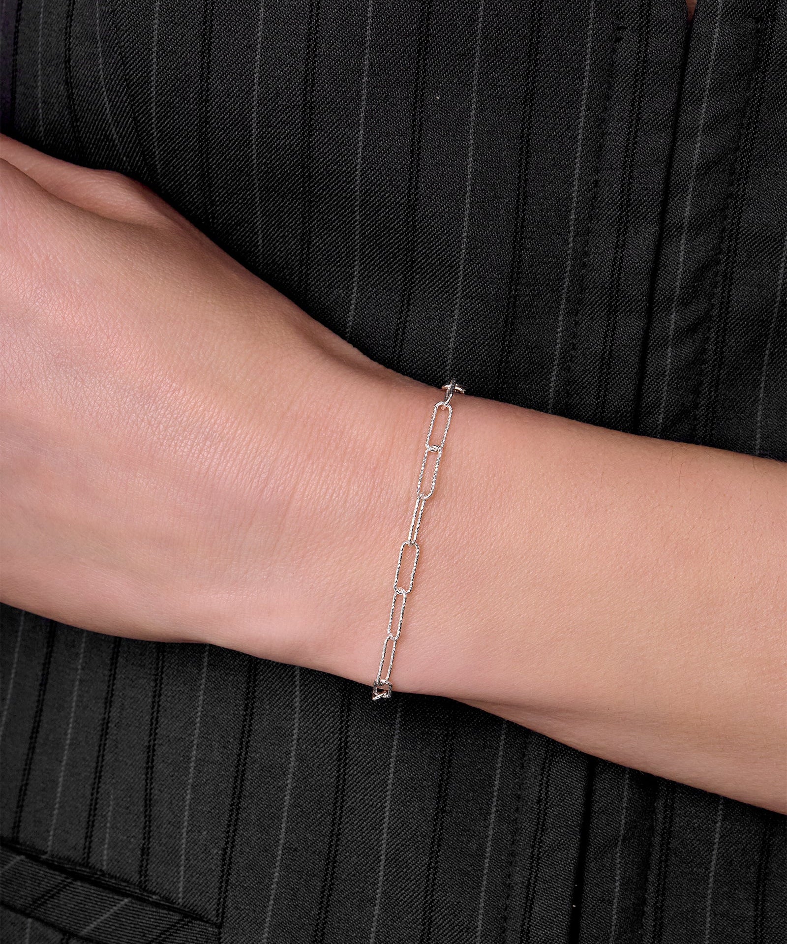 Diamond Cut Paper Clip Chain - 3.4MM | Sterling Silver