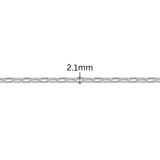 Diamond Cut Boxed Rolo Chain - 2.1MM | Sterling Silver