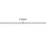 Diamond Cut Rolo Chain - 2.4MM | Sterling Silver