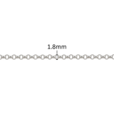 Diamond Cut Rolo Chain - 1.8MM | Sterling Silver