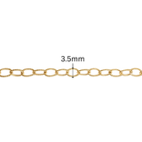Twisted Oval Cable Chain - 3.5MM | 14K Gold Filled
