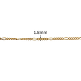 5+1 Figaro Chain - 1.8MM | 14K Gold Filled