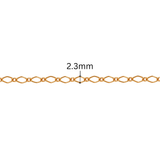 1+1 Figaro Rhombus Chain - 2.3MM | 14K Gold Filled