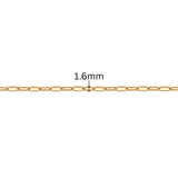 Flat Wire Paper Clip Chain - 1.6MM | 14K Gold Filled