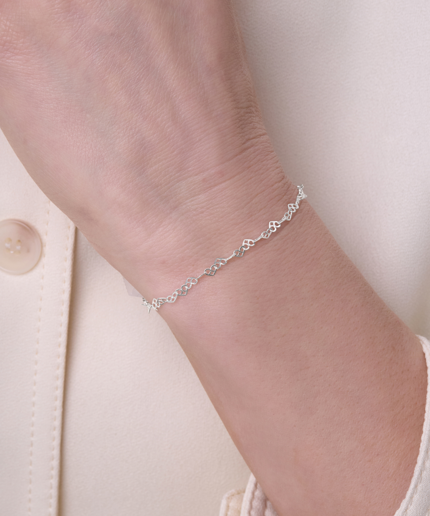 Pretzel Heart Chain - 3MM | Sterling Silver