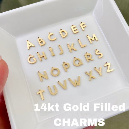 Letter CHARMS - Gold Filled - F40G