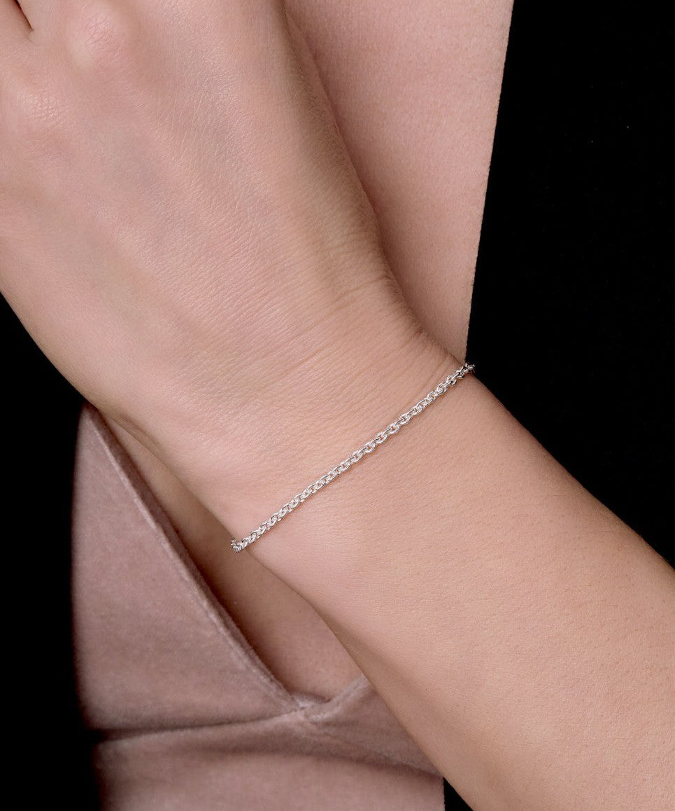 Diamond Cut Cable Chain — 2.3MM | Sterling Silver