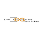 Infinity Connector - 9MM x 3.2MM | 14K Gold Filled