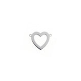 Open Heart Connector - 10.3MM x 8.1MM | Sterling Silver