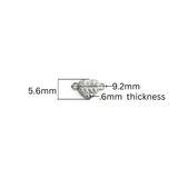Diamond Cut Heart Connector - 9.2MM x 5.6MM | Sterling Silver