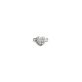 Diamond Cut Heart Connector - 9.2MM x 5.6MM | Sterling Silver