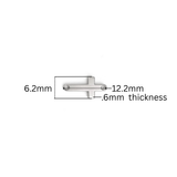 Cross Connector - 12.2MM x 6.2MM | Sterling Silver