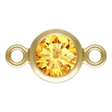 Birthstone Connectors, Gold Filled 14k, 4mm, For Permanent Jewelry