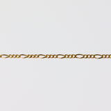Charlie Permanent Jewelry Chain, Figaro Design, Lie Flat Links, Available in Gold Options and Sterling Silver