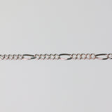 Charlie Permanent Jewelry Chain, Figaro Design, Lie Flat Links, Available in Gold Options and Sterling Silver