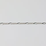Charlie Permanent Jewelry Chain, Figaro Design, Lie Flat Links, Available in Gold Options and Sterling Silver