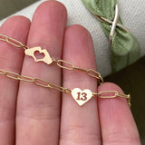 Heart "13" Connectors - 2 Pack - L40